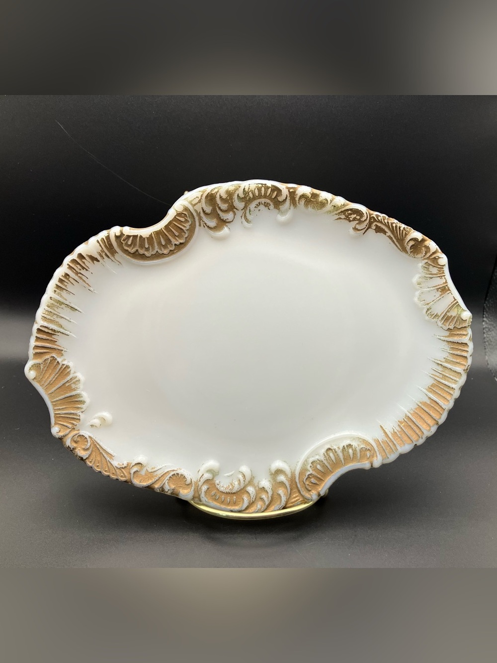 EAPG Opaline / Milk Glass Dresser / Vanity Tray
